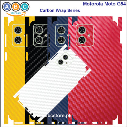 Motorola Moto G54 ,Glossy/Matte/Carbon/Leather Textured Full Back Protection Phone Vinyl Wrap