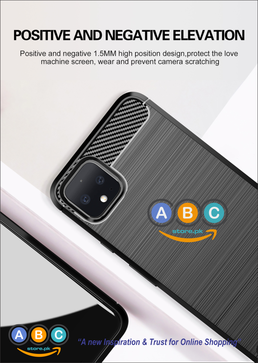 Google Pixel 4 XL Case, Brushed Texture TPU Shockproof Back Cover
