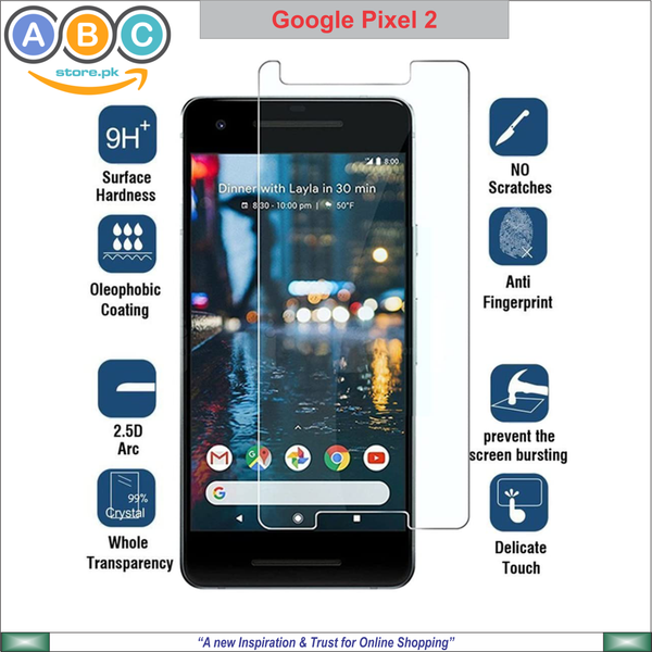 Google Pixel 2, Polished Tempered 2.5D 9H Glass Screen Protector