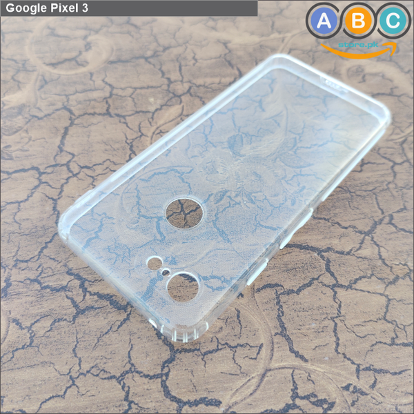 Google Pixel 3, Soft TPU with Dust Plugs (NO Corner Bumpers) Ultra Clear Back Cover