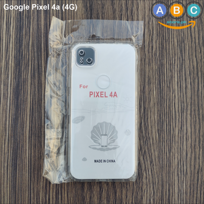 Google Pixel 4a (4G), Soft TPU with Dust Plugs (NO Corner Bumpers) Ultra Clear Back Cover