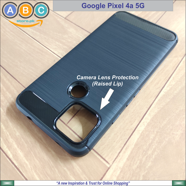 Google Pixel 4a (5G) Case, Brushed Texture TPU Shockproof Back Cover