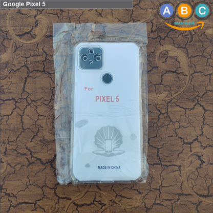 Google Pixel 5, Soft TPU with Dust Plugs (NO Corner Bumpers) Ultra Clear Back Cover