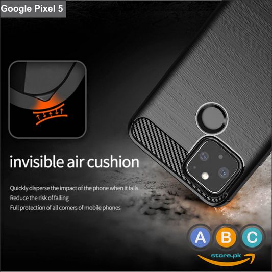 Google Pixel 5 Case, Brushed Texture TPU Shockproof Back Cover