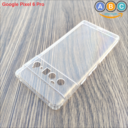 Google Pixel 6 Pro, Soft TPU with Dust Plugs (NO Corner Bumpers) Ultra Clear Back Cover for Pixel6Pro, GooglePixel6Pro