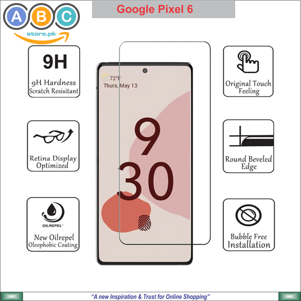 Google Pixel 6, Polished Tempered 2.5D 9H Glass Screen Protector