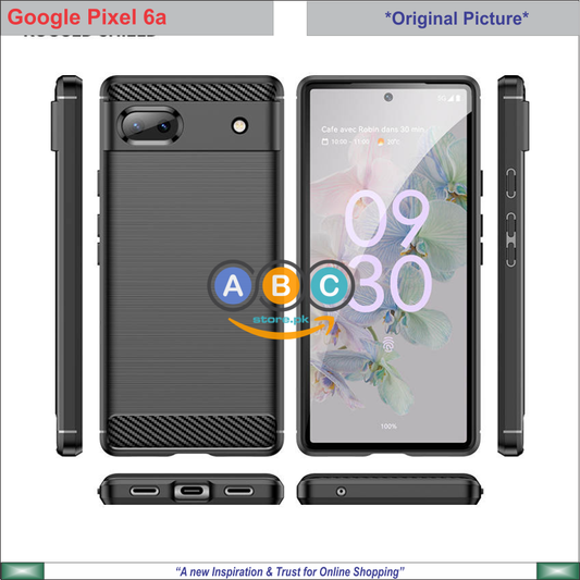 Google Pixel 6a Case, Brushed Texture TPU Shockproof Back Cover