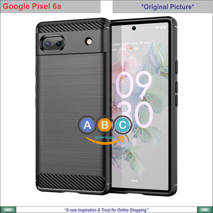 Google Pixel 6a Case, Brushed Texture TPU Shockproof Back Cover