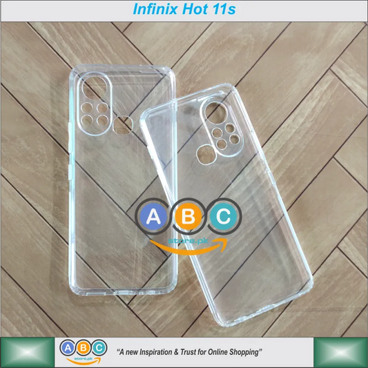 Infinix Hot 11s, Soft TPU with Dust Plugs (NO Corner Bumpers) Ultra Clear Back Cover