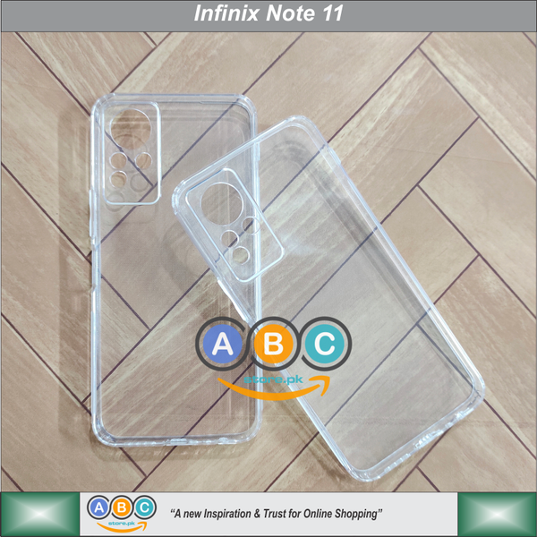 Infinix Note 11 / Note 12 (G88) Case, Soft TPU Ultra-Clear with Dust Plugs (NO Corner Bumpers) Back Cover