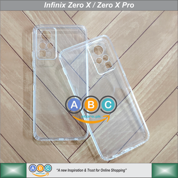 Infinix Zero X / Zero X Pro Case, Soft TPU Ultra-Clear with Dust Plugs (NO Corner Bumpers) Back Cover