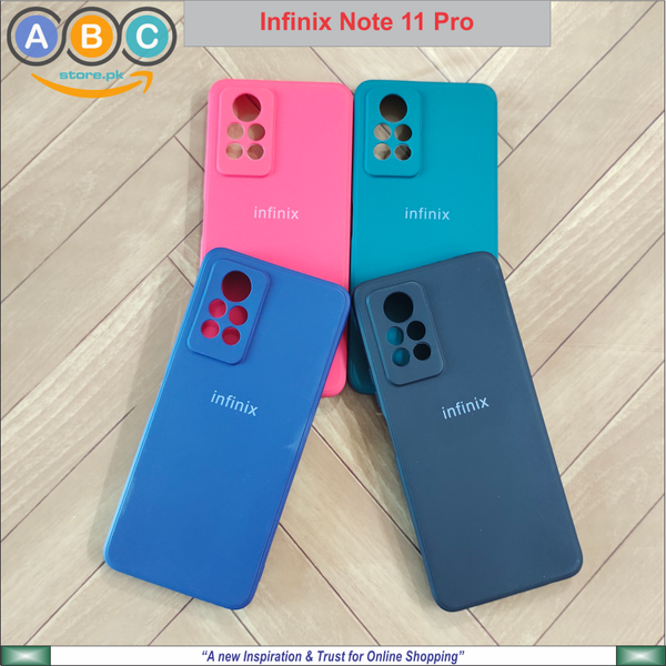 Infinix Note 11 Pro, Liquid Silicone Official (Brand Logo) Lens Protective Back Cover