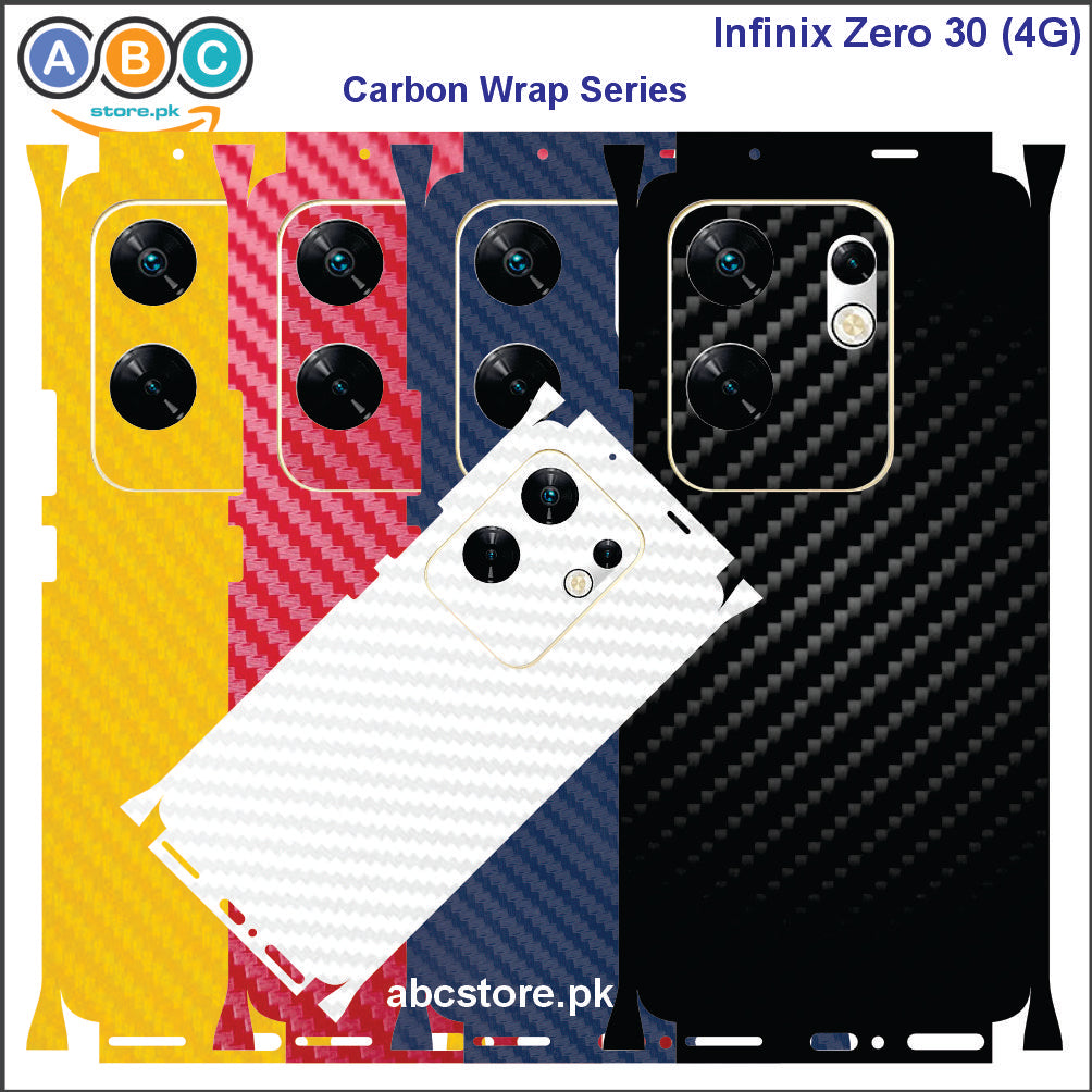 Infinix Zero 30 (4G), Glossy/Matte/Carbon/Leather Textured Full Back Protection Phone Vinyl Wrap