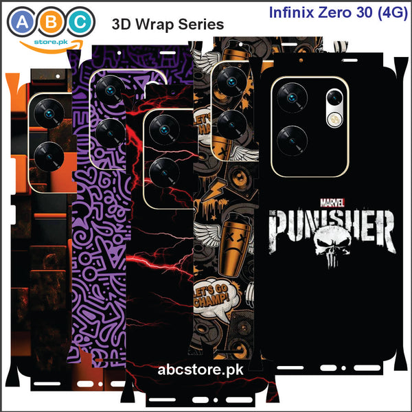 Infinix Zero 30 (4G), 3D Embossed Full Back Protection Phone Vinyl Wrap