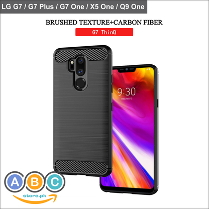 LG G7 / G7 Plus / G7 One / X5 One / Q9 One Case, Brushed Texture TPU Shockproof Back Cover