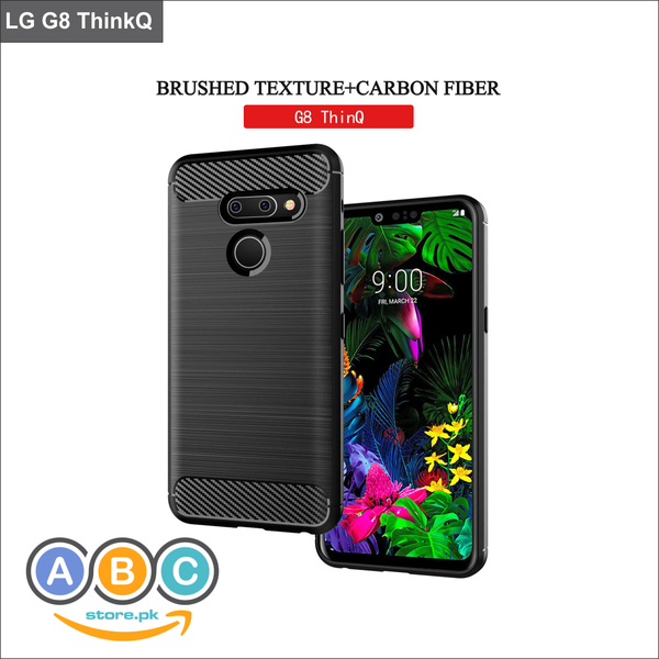 LG G8 ThinQ Case, Brushed Texture TPU Shockproof Back Cover