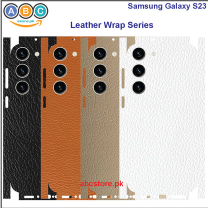 Samsung Galaxy S23, Glossy/Matte/Carbon/Leather Textured Full Back Protection Phone Vinyl Wrap