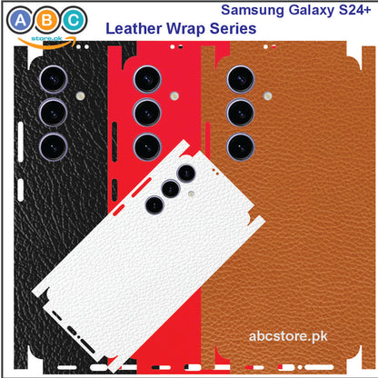 Samsung Galaxy S24+ (Plus), Glossy/Matte/Carbon/Leather Textured Full Back Protection Phone Vinyl Wrap
