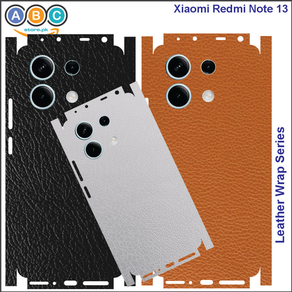 Xiaomi Redmi Note 13, Glossy/Matte/Carbon/Leather Textured Full Back Protection Phone Vinyl Wrap