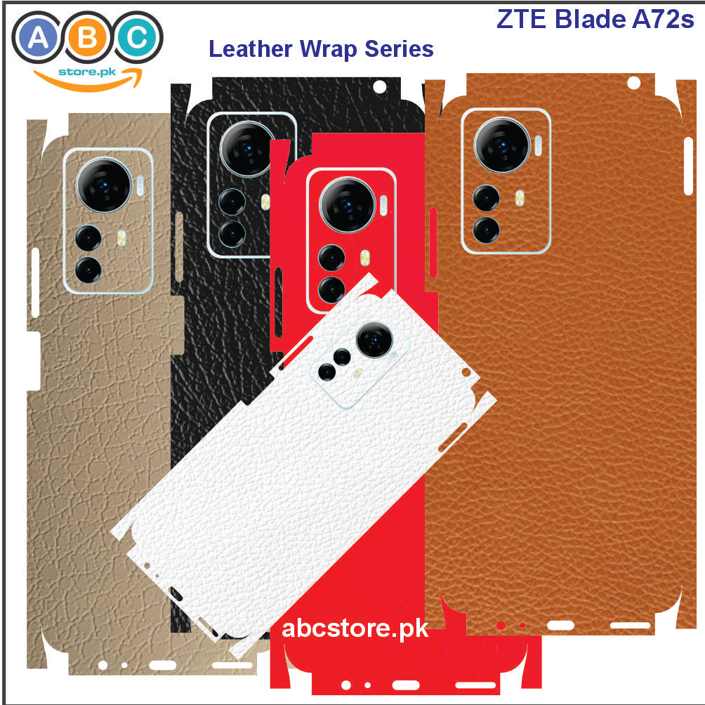 ZTE Blade A72s Glossy/Matte/Carbon/Leather Textured Full Back Protection Phone Vinyl Wrap