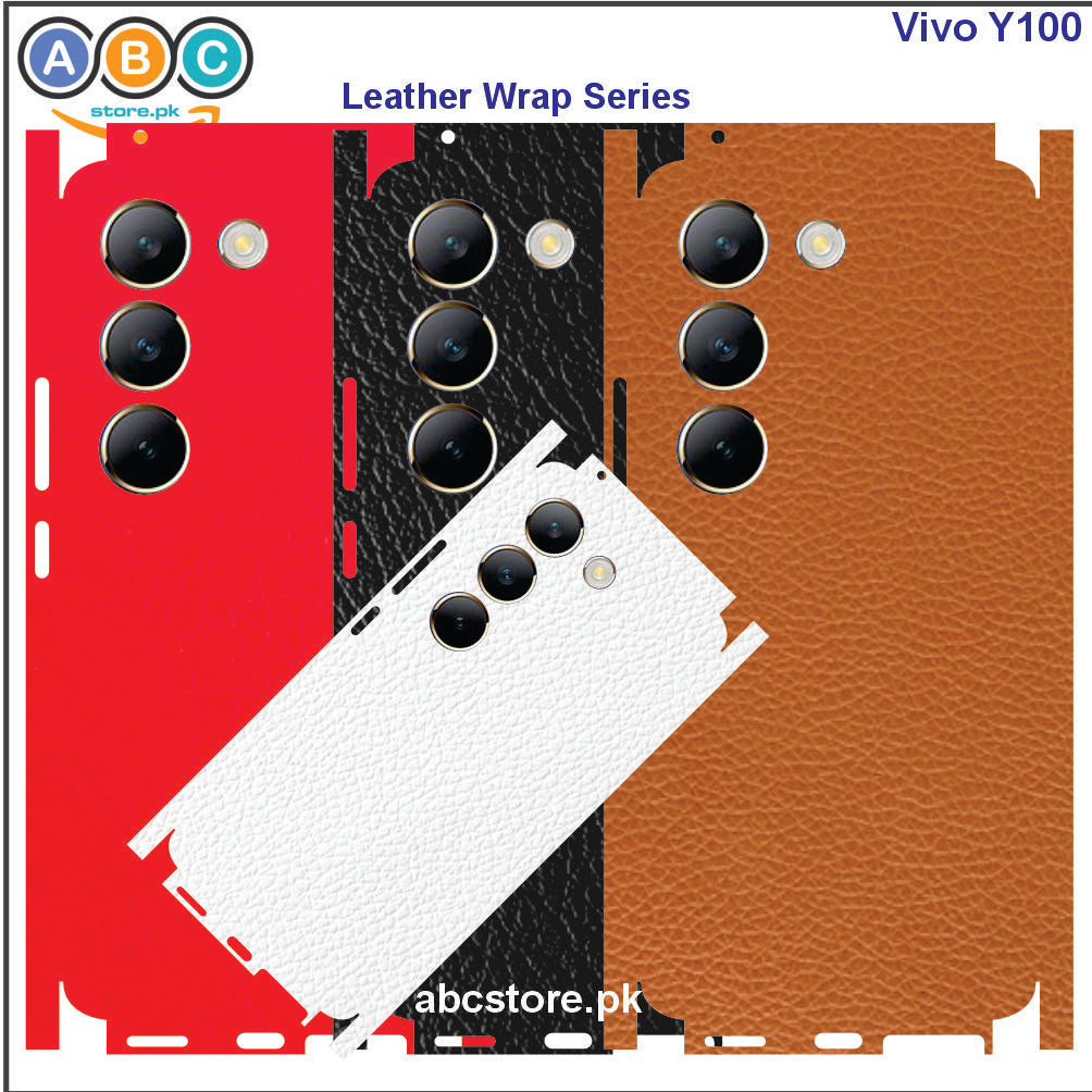 Vivo Y100, Glossy/Matte/Carbon/Leather Textured Full Back Protection Phone Vinyl Wrap