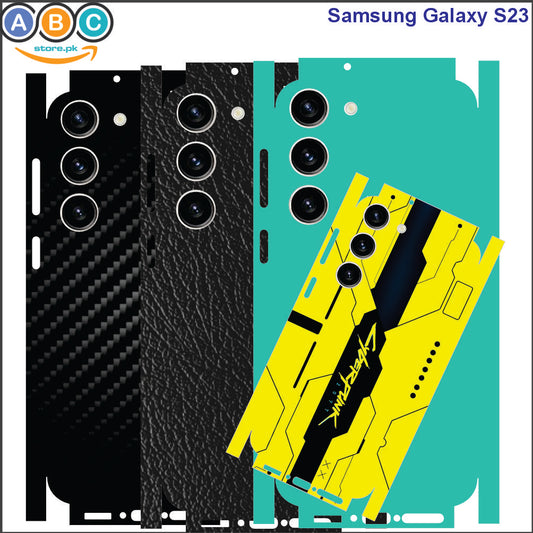 Samsung Galaxy S23, 3D Embossed Full Back Protection Phone Vinyl Wrap