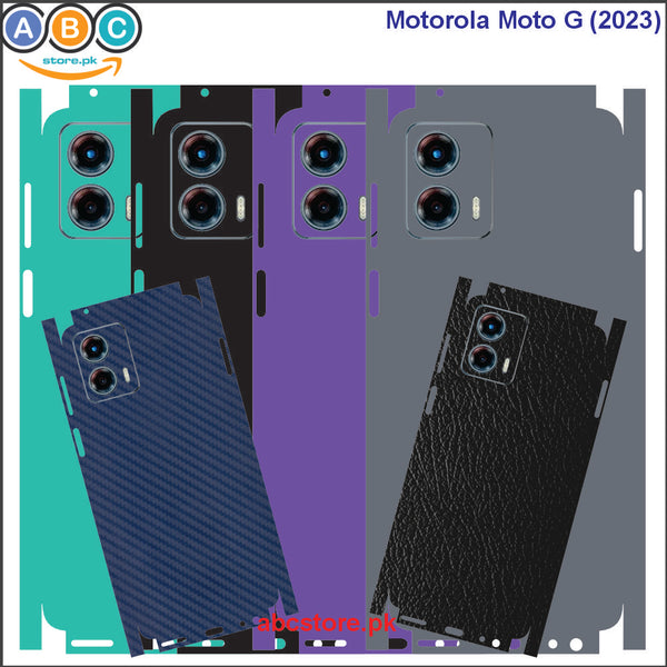 Motorola Moto G (2023), Glossy/Matte/Carbon/Leather Textured Full Back Protection Phone Vinyl Wrap