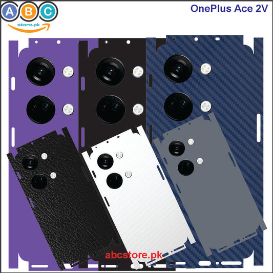 OnePlus Ace 2V, Glossy/Matte/Carbon/Leather Textured Full Back Protection Phone Vinyl Wrap