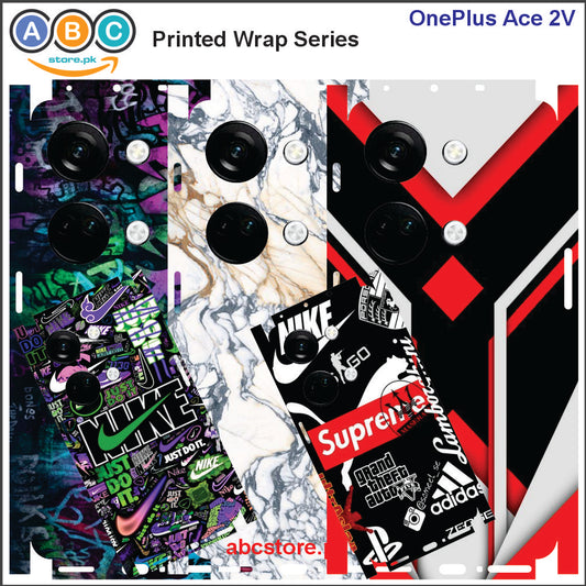OnePlus Ace 2V, Printed Full Back Protection Phone Vinyl Wrap