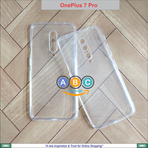 OnePlus 7 Pro Case, Soft TPU Ultra-Clear with Dust Plugs (NO Corner Bumpers) Back Cover