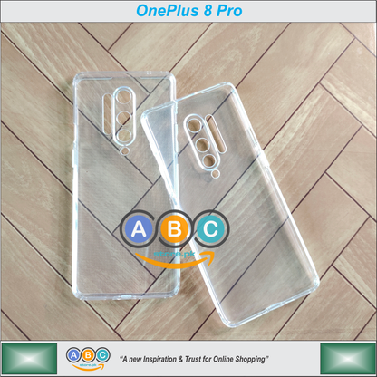 OnePlus 8 Pro Case, Soft TPU Ultra-Clear with Dust Plugs (NO Corner Bumpers) Back Cover