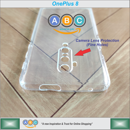 OnePlus 8 (4G) Case, Soft TPU Ultra-Clear with Dust Plugs (NO Corner Bumpers) Back Cover