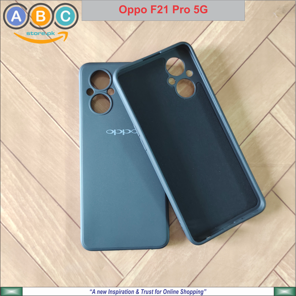 Oppo F21 Pro (5G) Case, Liquid Silicone Official (Oppo Logo) Lens Protective Back Cover