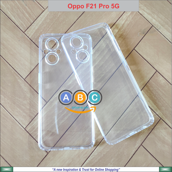 Oppo F21 Pro (5G) Case, Soft TPU with Dust Plugs (NO Corner Bumpers) Ultra Clear Back Cover