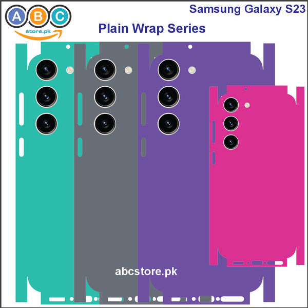 Samsung Galaxy S23, Glossy/Matte/Carbon/Leather Textured Full Back Protection Phone Vinyl Wrap