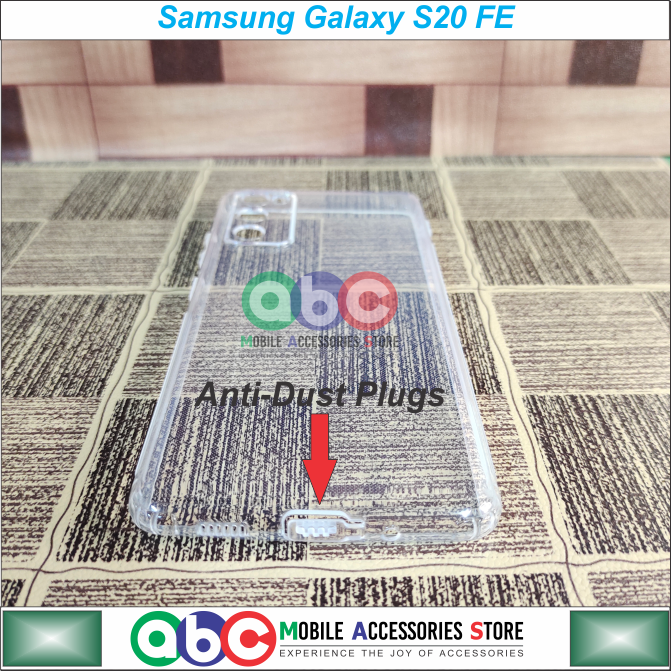Samsung Galaxy S20 FE Case, Soft TPU with Dust Plugs (NO Corner Bumpers) Ultra Clear Back Cover