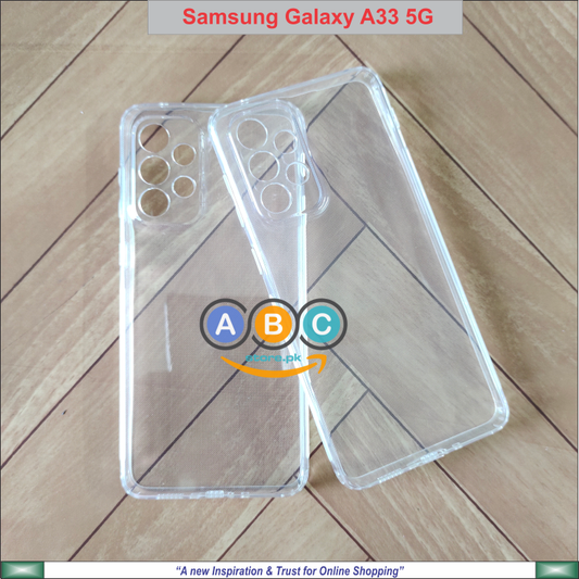 Samsung Galaxy A33 5G Case, Soft TPU with Dust Plugs (NO Corner Bumpers) Ultra Clear Back Cover