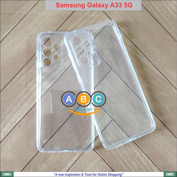 Samsung Galaxy A33 (5G) Case, Soft TPU with Dust Plugs (NO Corner Bumpers) Ultra Clear Back Cover