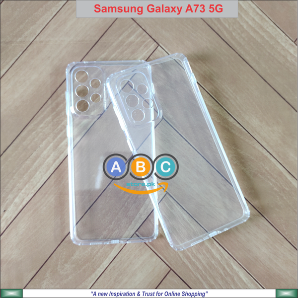 Samsung Galaxy A73 (5G) Case, Soft TPU with Dust Plugs (NO Corner Bumpers) Ultra Clear Back Cover