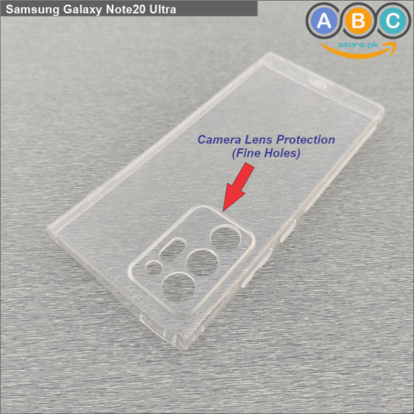 Samsung Galaxy Note 20 Ultra (5G) Case, Soft TPU with Dust Plugs (NO Corner Bumpers) Ultra Clear Back Cover