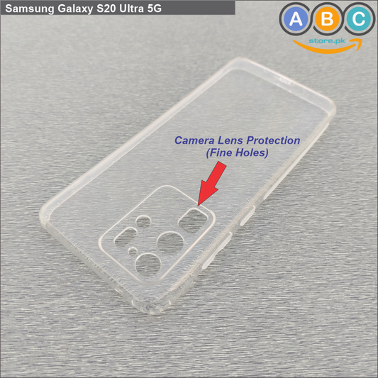 Samsung Galaxy S20 Ultra 5G Case, Soft TPU Ultra-Clear with Dust Plugs (NO Corner Bumpers) Back Cover