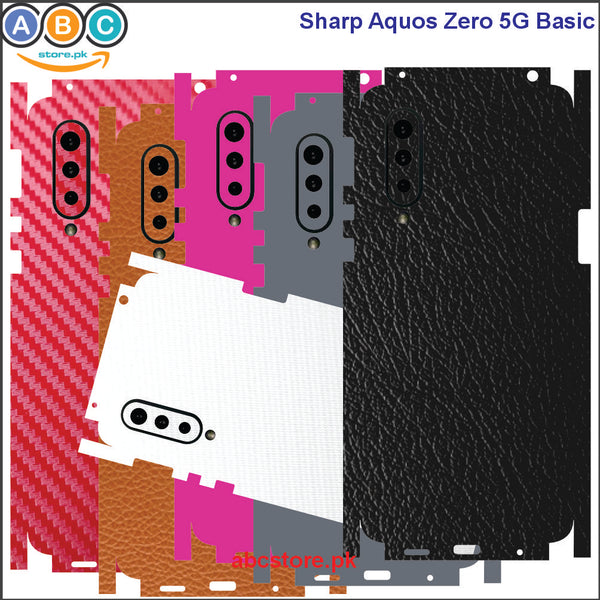 Sharp Aquos Zero 5G Basic, Glossy/Matte/Carbon/Leather Textured Full Back Protection Phone Vinyl Wrap