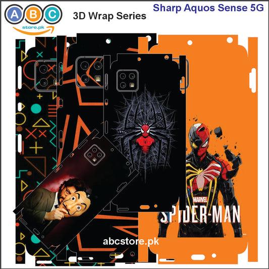 Sharp Aquos sense (5G), 3D Embossed Full Back Protection Phone Vinyl Wrap