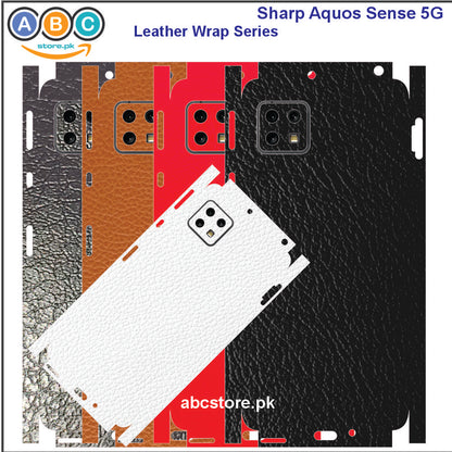 Sharp Aquos sense (5G), Glossy/Matte/Carbon/Leather Textured Full Back Protection Phone Vinyl Wrap