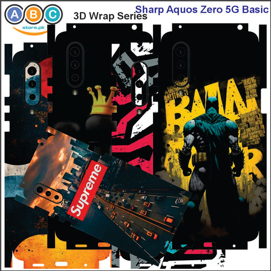 Sharp Aquos Zero 5G Basic, 3D Embossed Full Back Protection Phone Vinyl Wrap