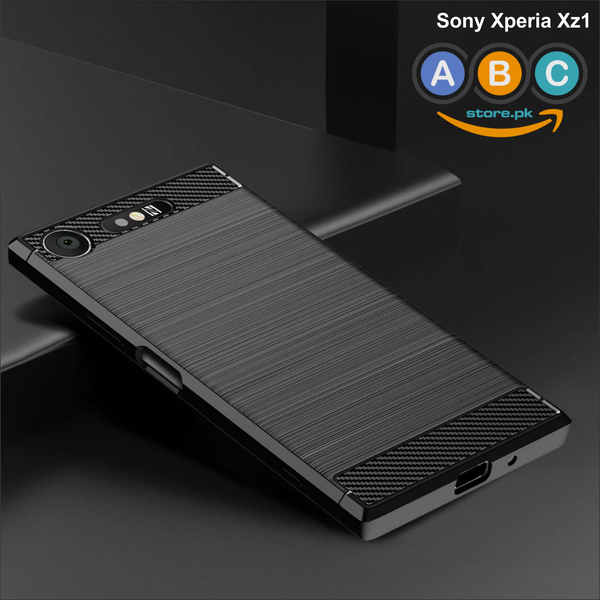 Sony Xperia XZ1 Case, Brushed Texture TPU Shockproof Back Cover