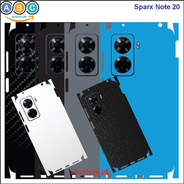 Sparx Note 20, Glossy/Matte/Carbon/Leather Textured Full Back Protection Phone Vinyl Wrap