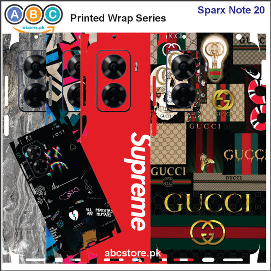 Sparx Note 20, Printed Full Back Protection Phone Vinyl Wrap