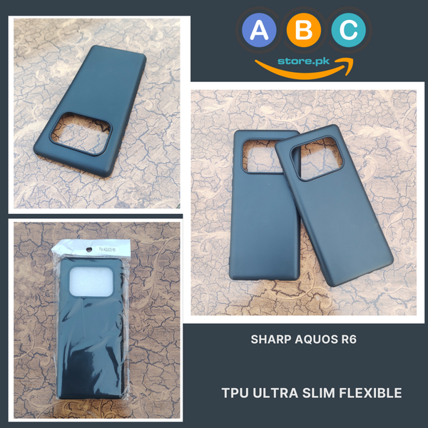 Sharp Aquos R6 Case, TPU Soft and Slim with Camera Protective Bumps Shockproof Back Cover