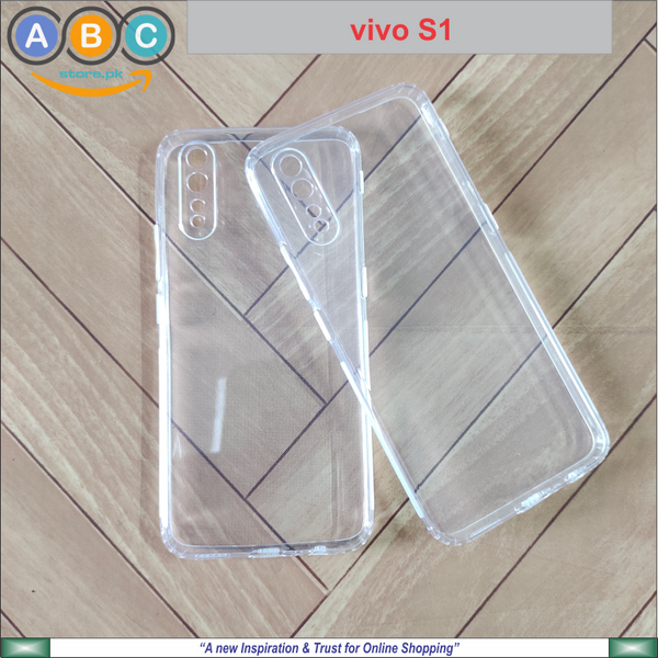 Vivo S1 Case, Soft TPU Ultra-Clear with Dust Plugs (NO Corner Bumpers) Back Cover